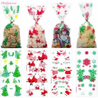 50Pcs Xmas Self adhesive Cookie Packing Plastic Bags Christmas Celloph_1